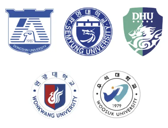 동신대, 세명대, 대구한의대, 원광대, 우석대
